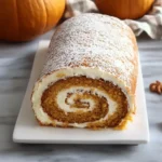 Fall Pumpkin Spice Roll Cake - theamazingfood