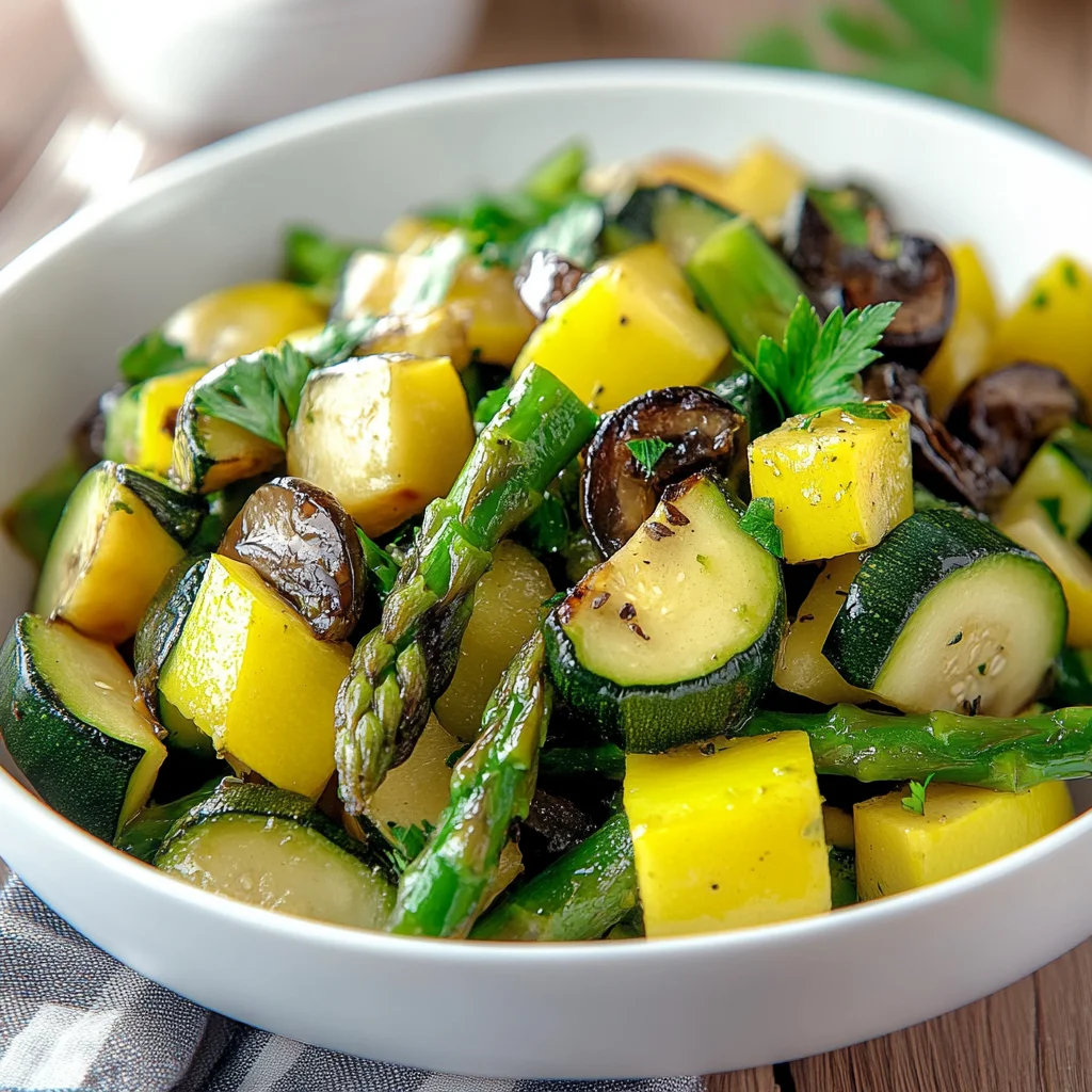 Flavorful Asparagus with Zucchini and Squash