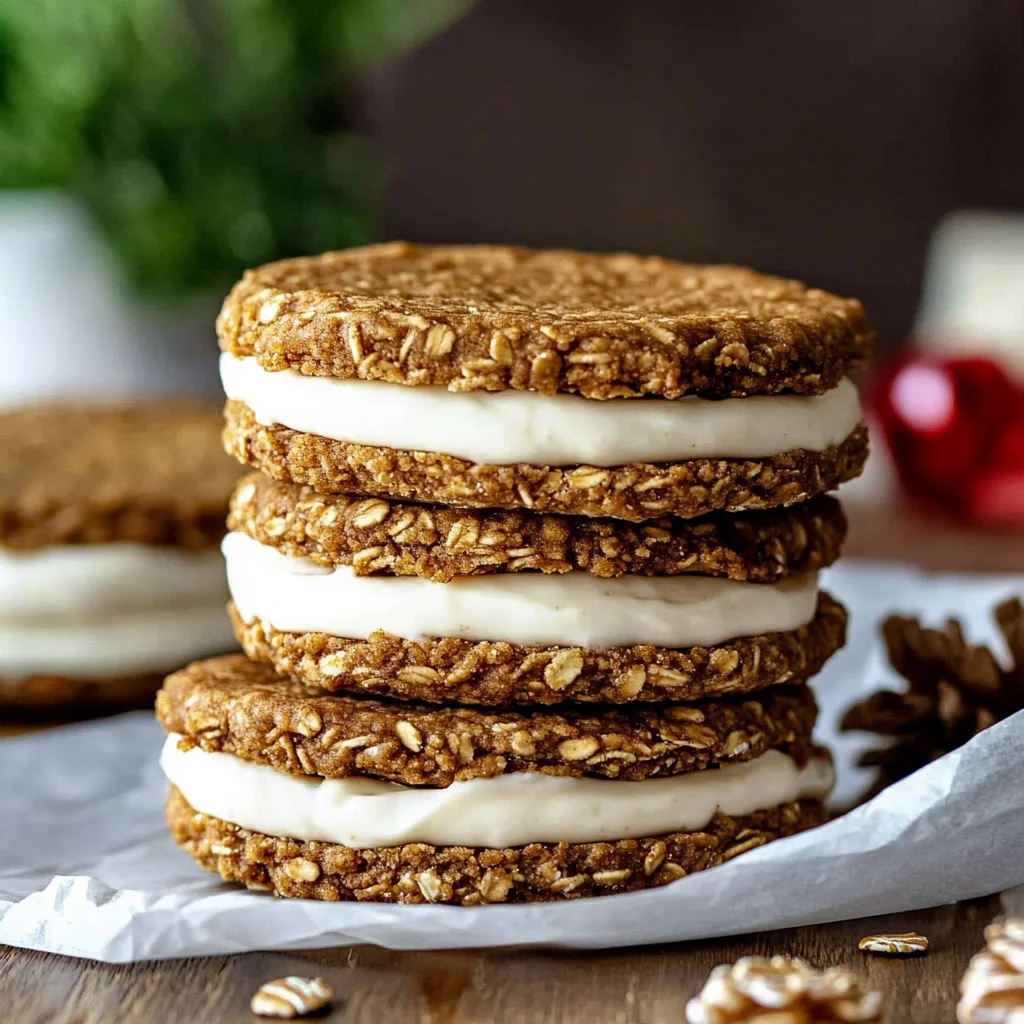 Gingerbread Oatmeal Cream Pies
