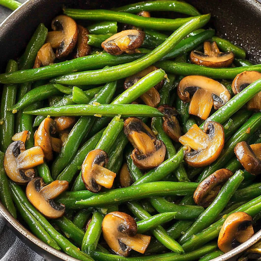 Green Beans with Mushrooms