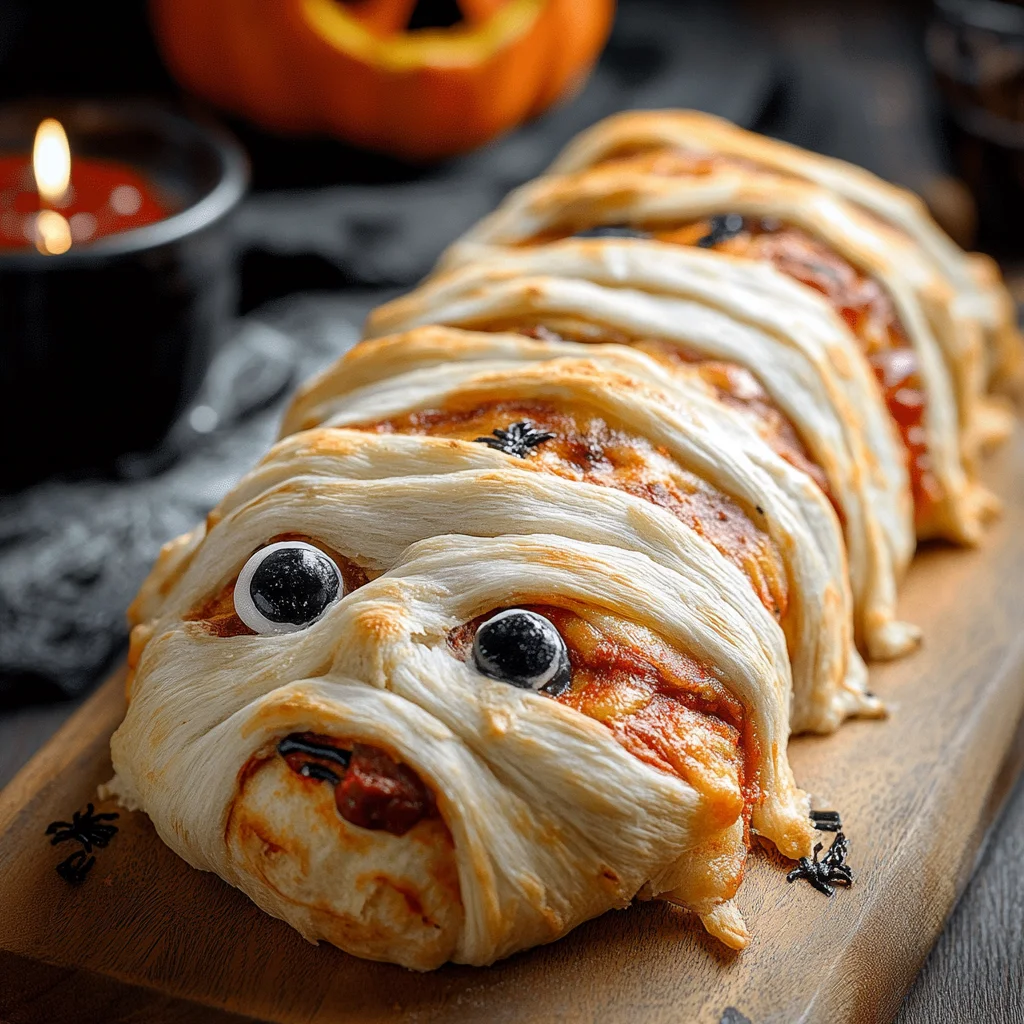 Halloween Mummy Stromboli Dinner