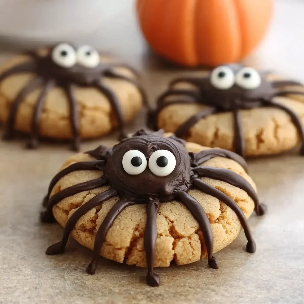 Halloween Peanut Butter Spider Cookies Recipe