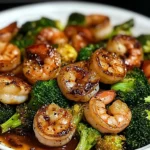 Honey Garlic Shrimp Roasted Broccoli