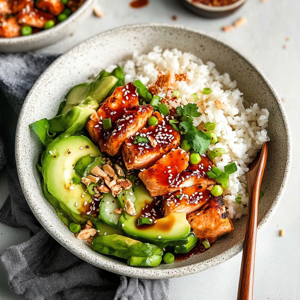 Honey Sriracha Salmon Bowls