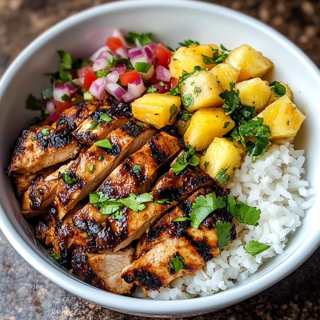 Jerk Chicken Bowl with Pineapple Salsa
