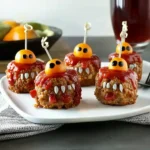 Mini Monster Meatloaf Halloween Dinner Recipe