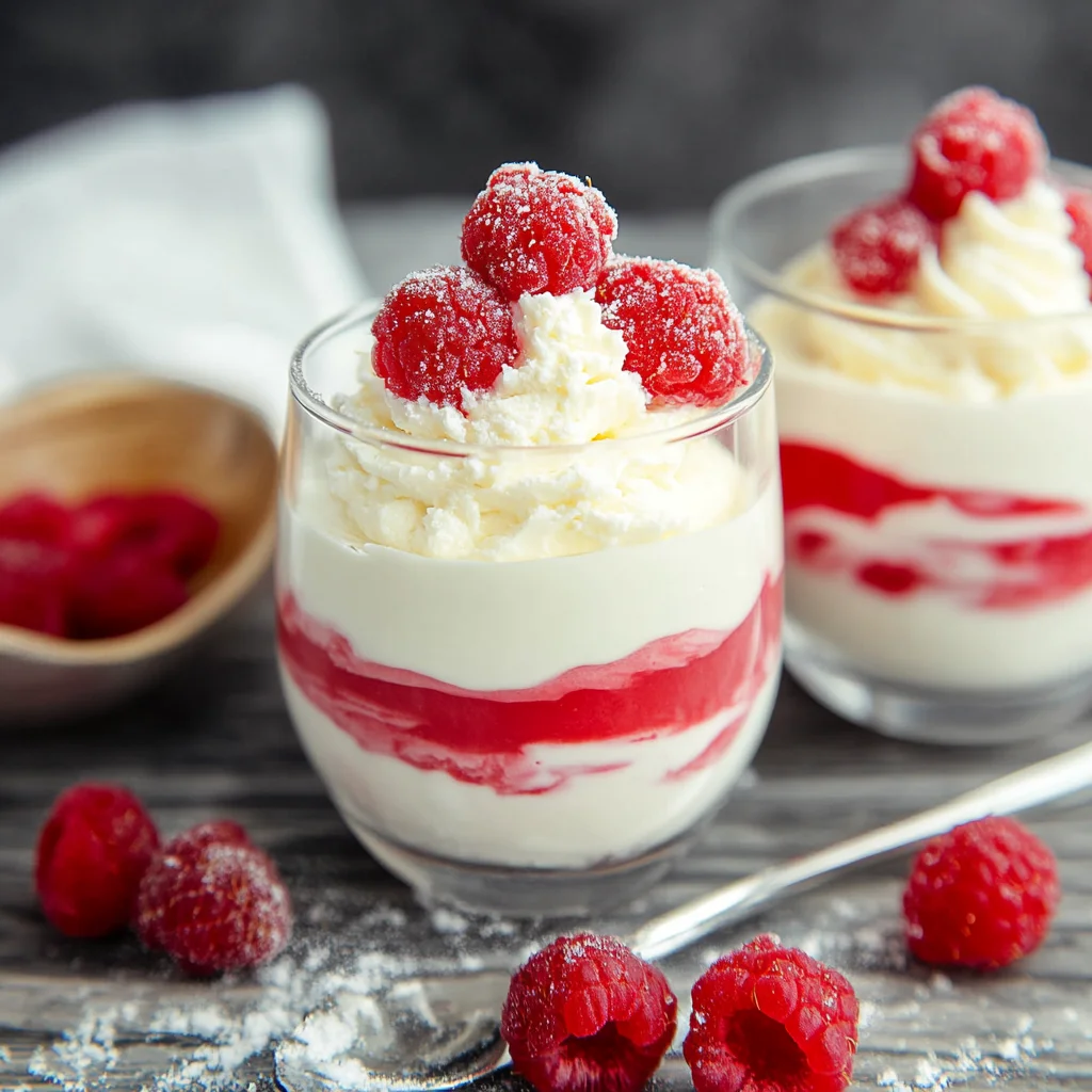 Raspberry White Chocolate Mousse
