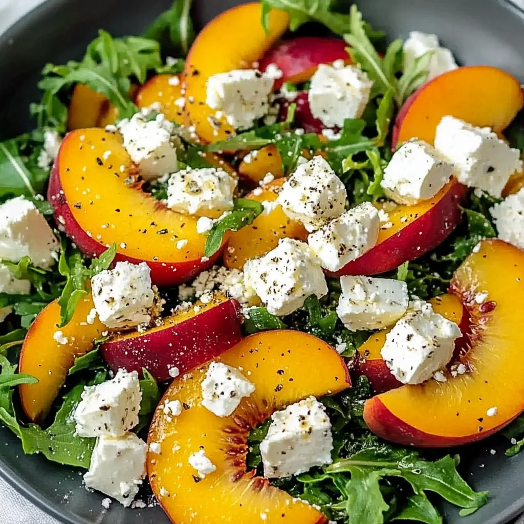 Simple Peach Feta Salad