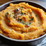 Smoky Chipotle Cheddar Mashed Sweet Potatoes