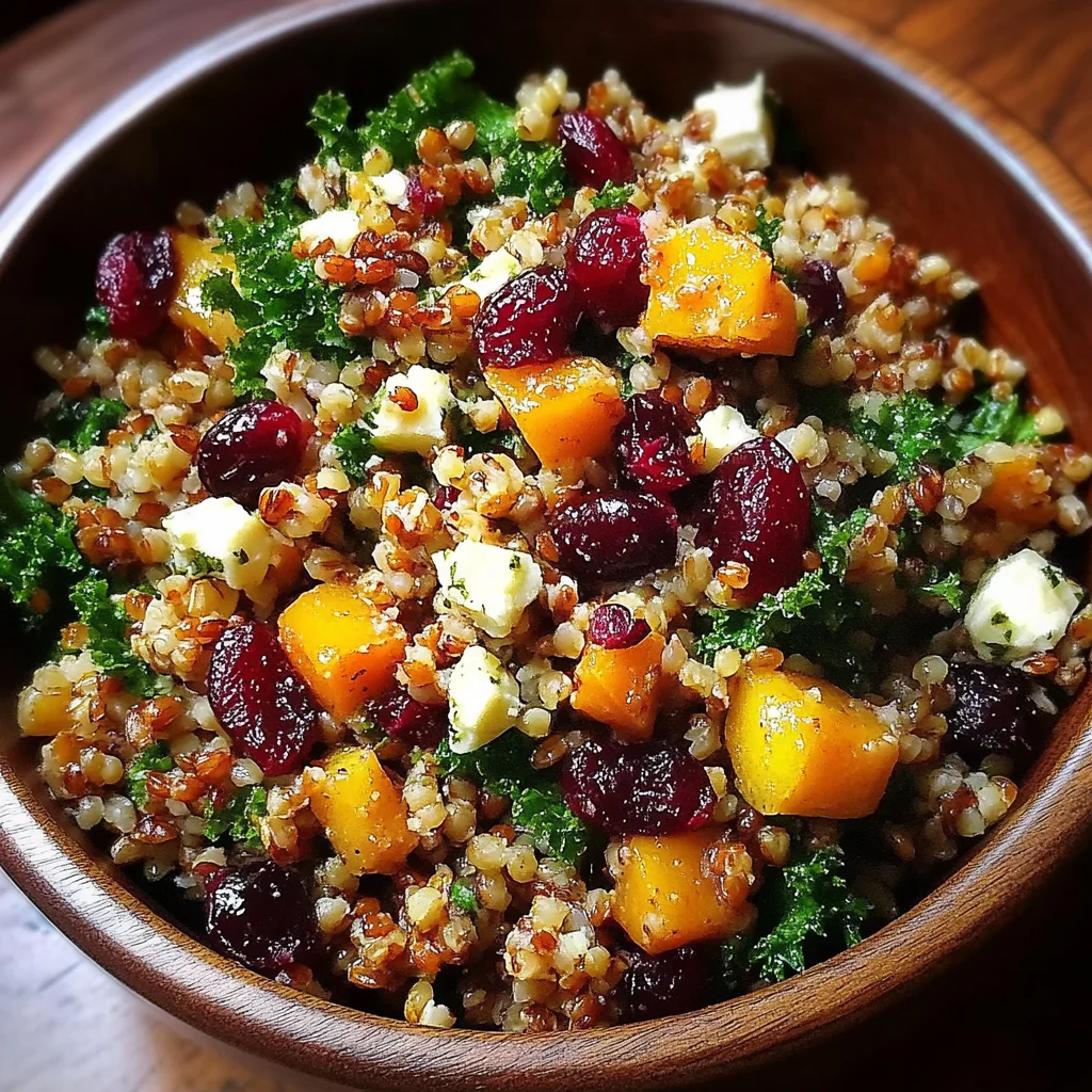Autumn Harvest Grain Salad with Cranberries