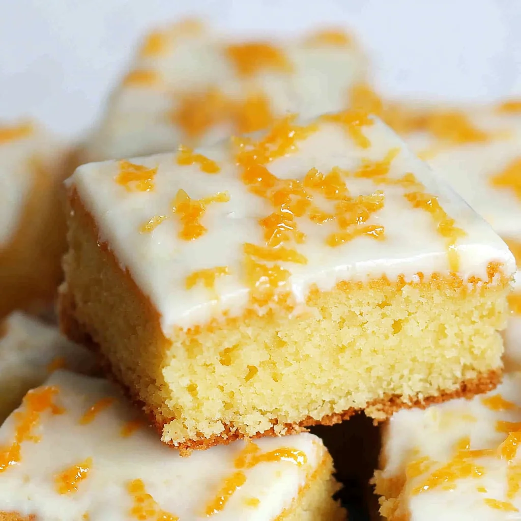 BEST Orange Drizzle Traybake Cake