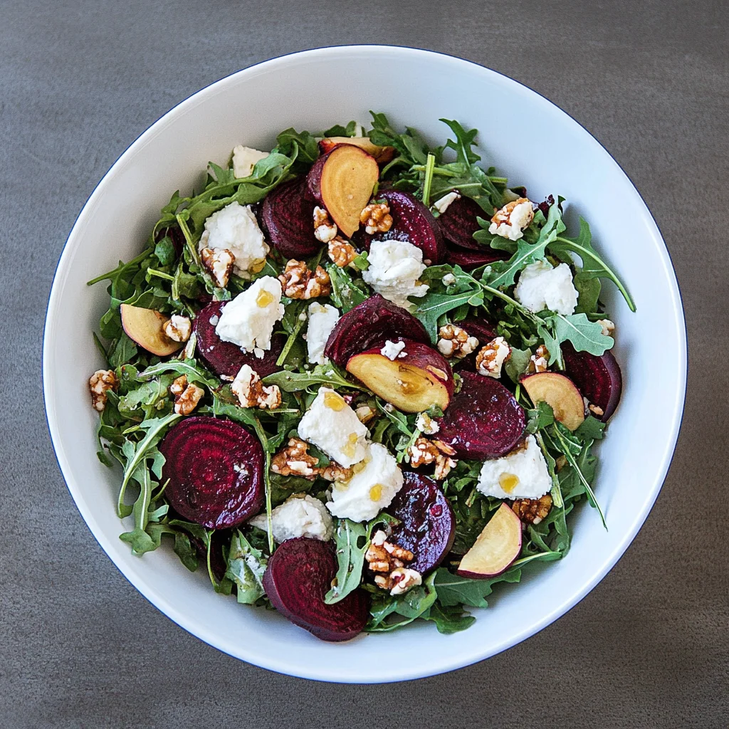Beet and Goat Cheese Arugula Salad