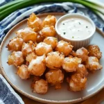 Bite-Sized Blooming Onions with Buttermilk Ranch Dip Delight