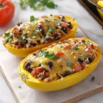 Burrito Spaghetti Squash Boats