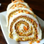 Carrot Cake Roll with Cream Cheese Frosting Filling