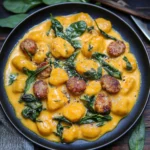 Creamy Pumpkin Gnocchi with Spinach and Sausage (30-Minute, One-Pan)