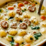Creamy Sausage Gnocchi Soup