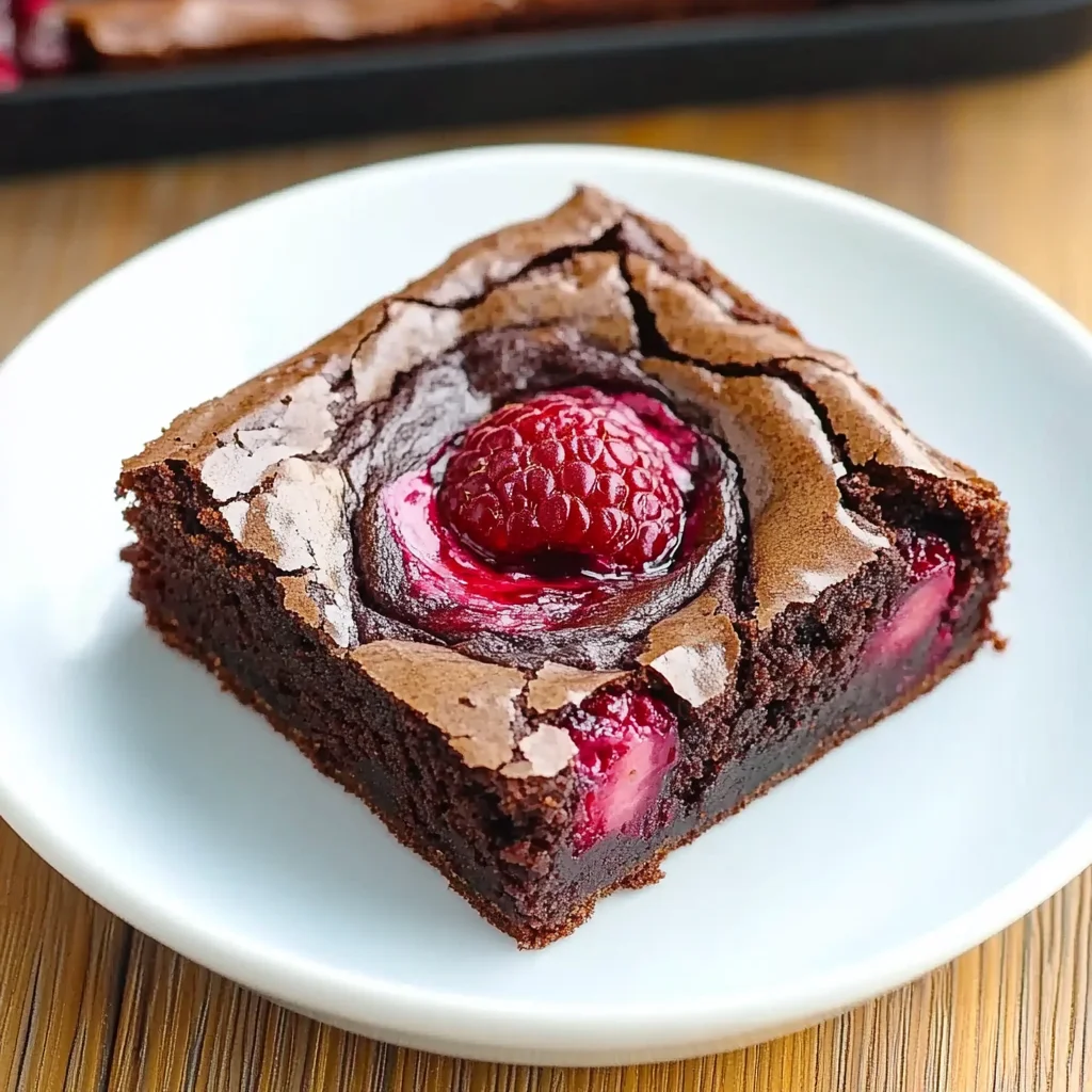 Decadent Raspberry Swirl Brownies