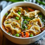 Easy Asian Dumpling Potsticker Soup
