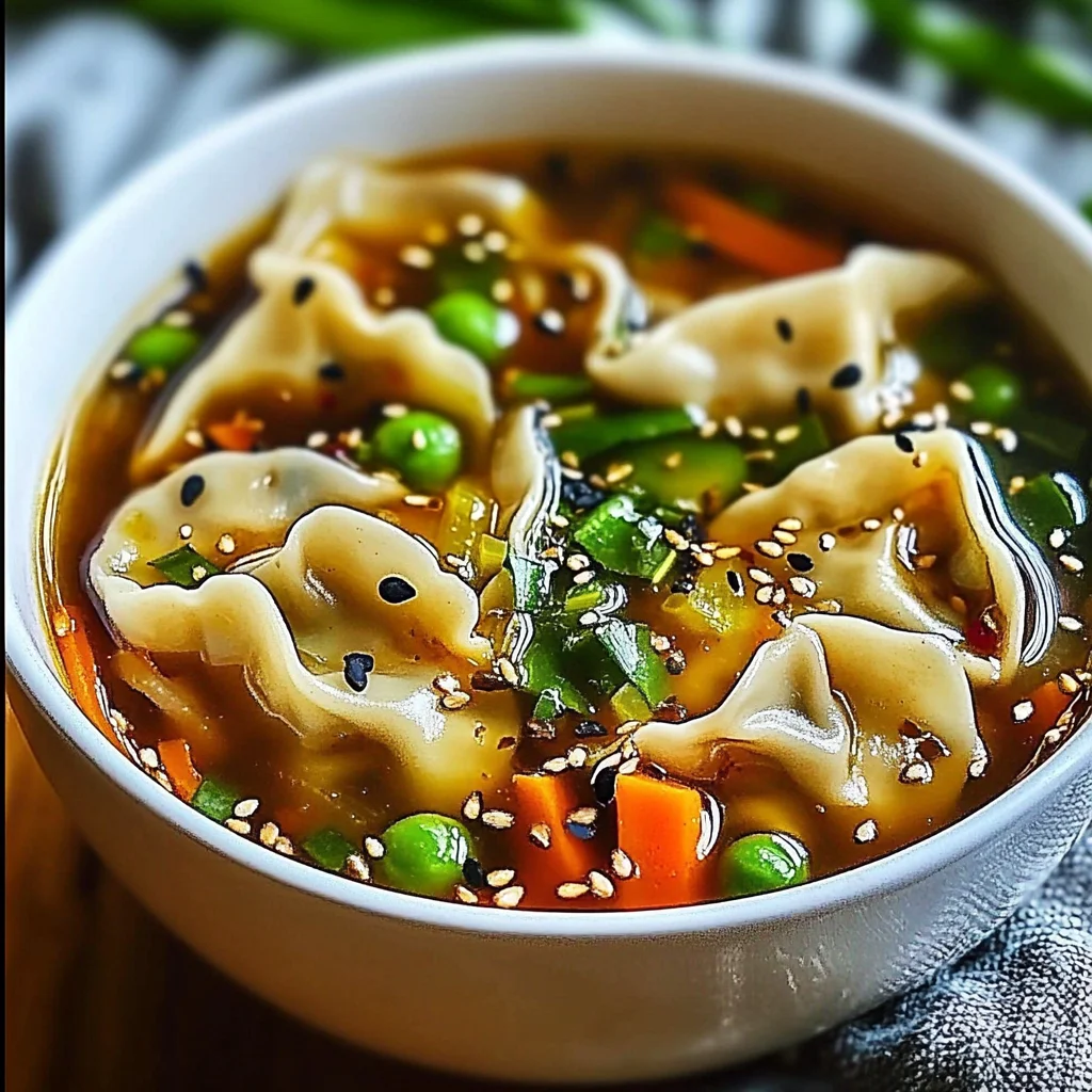 Easy Asian Dumpling Potsticker Soup