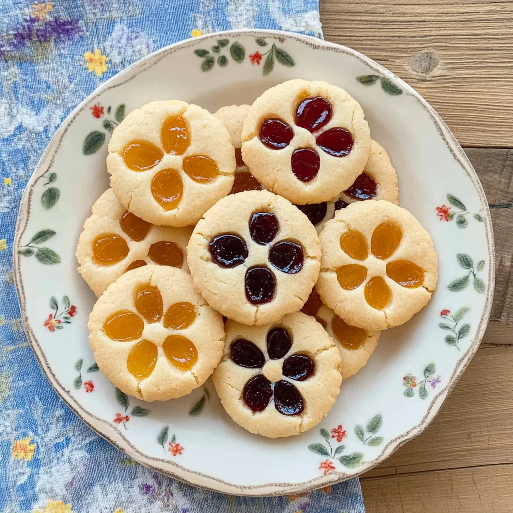 Flower Jam Thumbprint Cookies Recipe