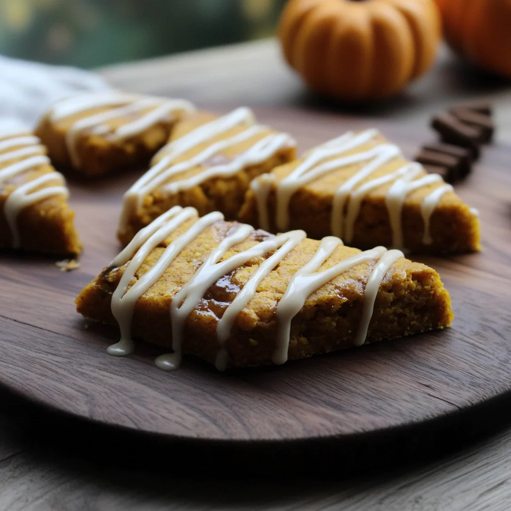 Fresh Milled Pumpkin Scones with Spiced Pumpkin Drizzle