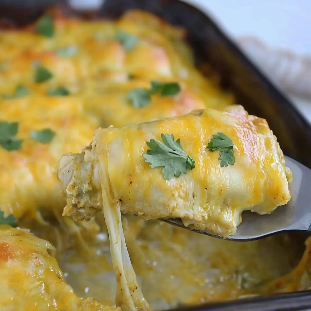Green Chili Chicken Enchiladas Recipe