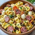 Salami-Mozzarella Tortellini Pasta Salad