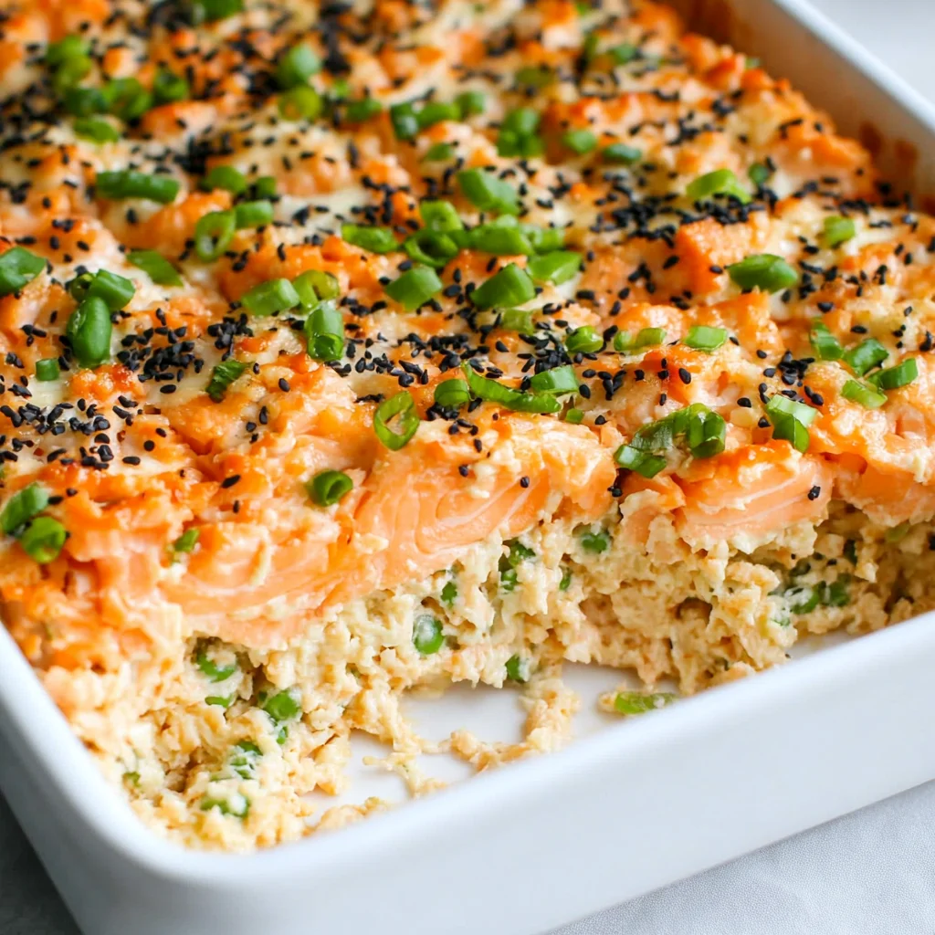 Salmon Sushi Bake