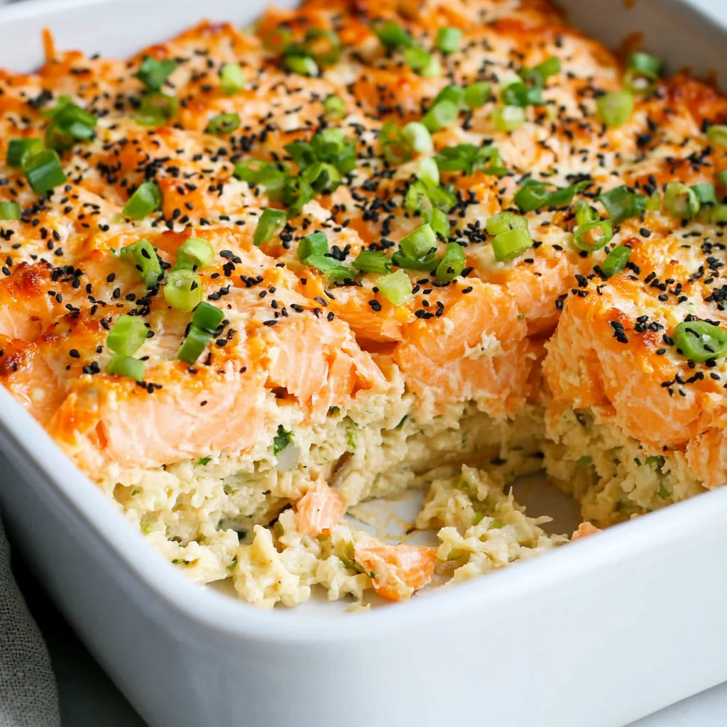 Salmon Sushi Bake