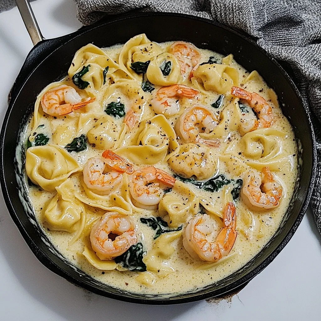 Shrimp Tortellini with Garlic Sauce