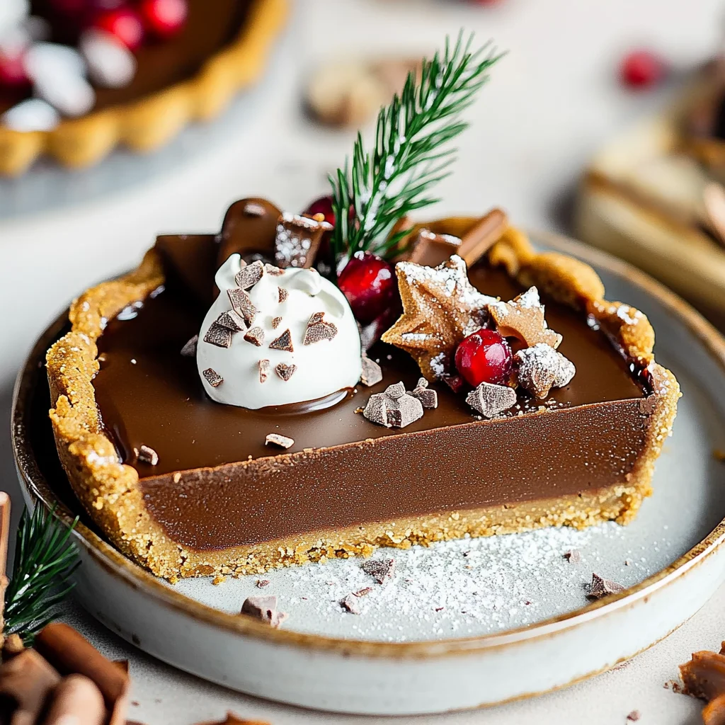 Vegan Gingerbread Chocolate Tart