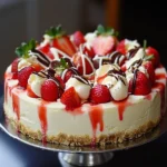 White Chocolate Strawberry Cheesecake