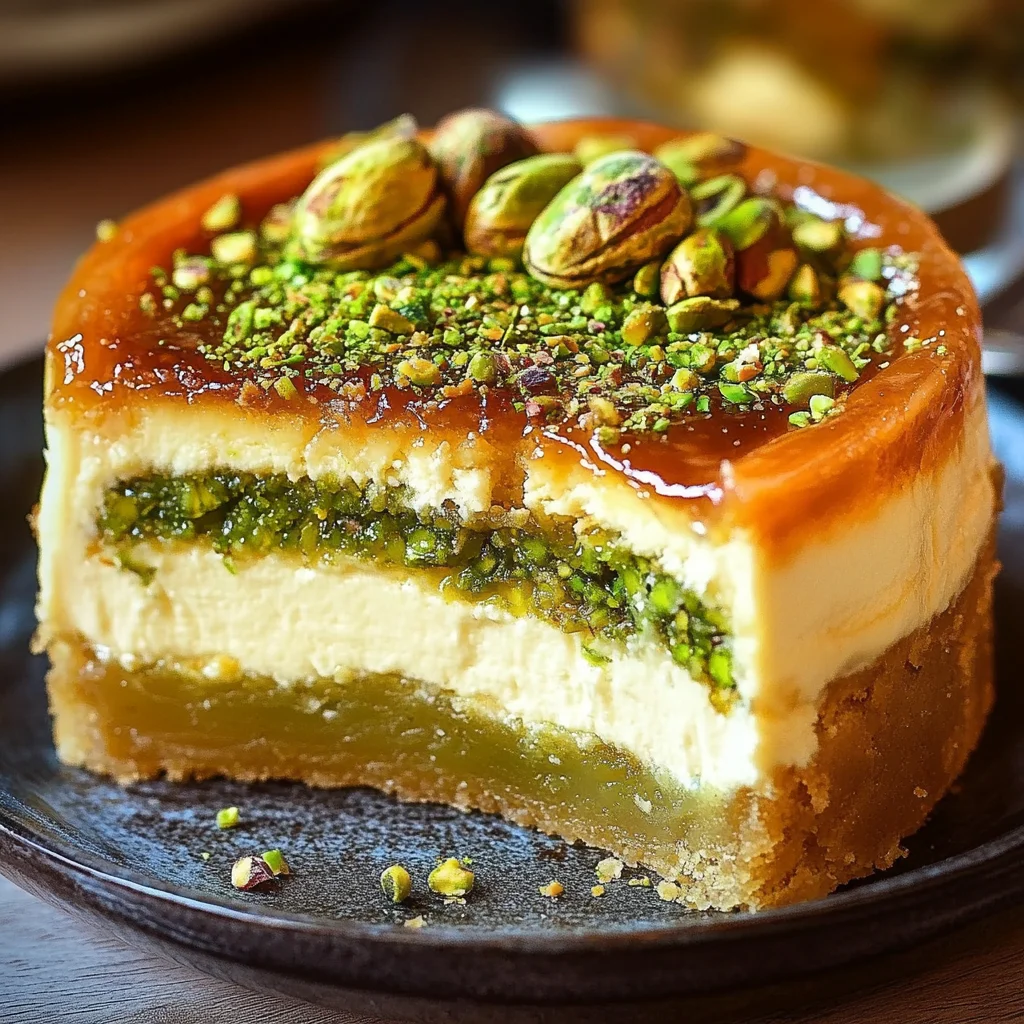 Baklava Pistachio Cheesecake