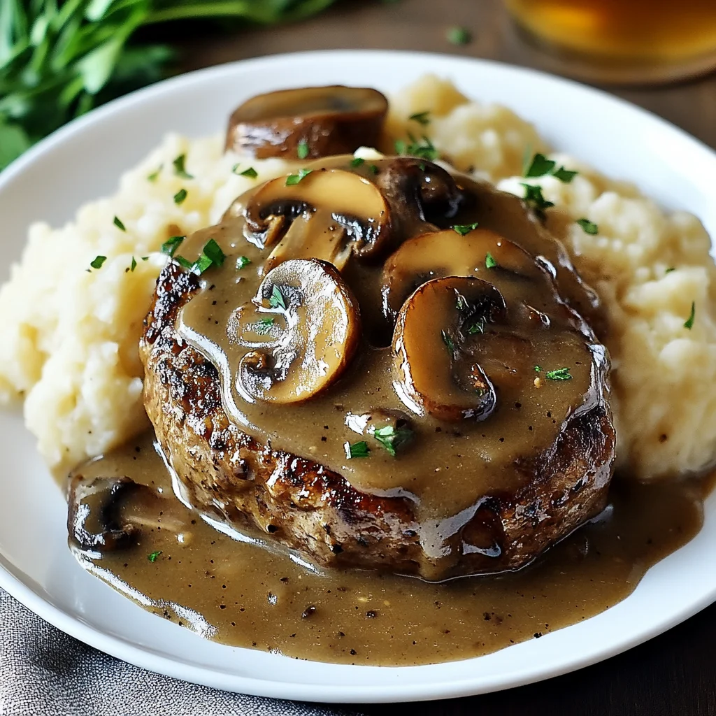 Bobby Flay Salisbury Steak with Mushroom Gravy