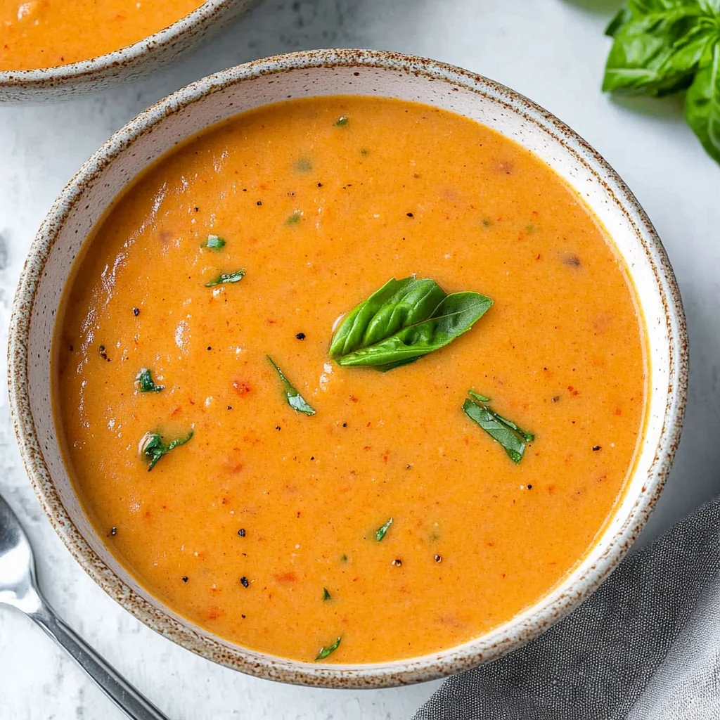 Creamy Roasted Red Pepper Soup
