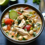 Crockpot Mediterranean White Chicken Chili