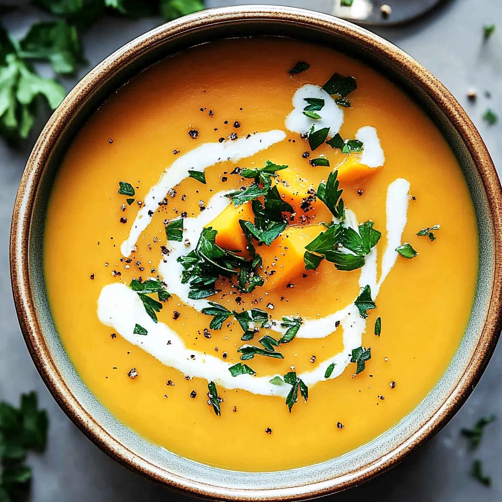 Easy Butternut Squash and Sweet Potato Soup