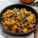 Healthy Roasted Butternut Squash with Ground Turkey