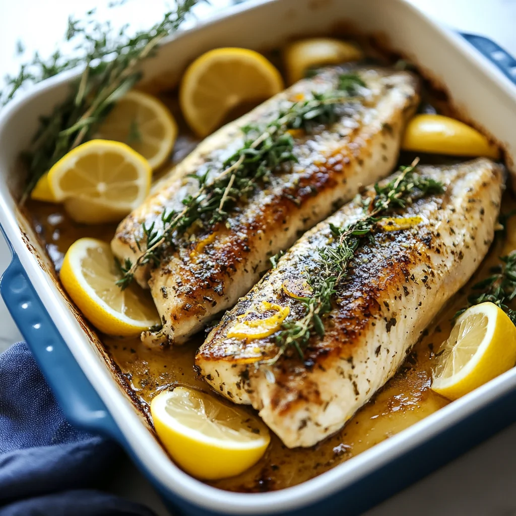 Mediterranean Herb and Lemon Baked Branzino