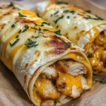 Ooey-Gooey Cheesy Garlic Chicken Wraps You’ll Love!