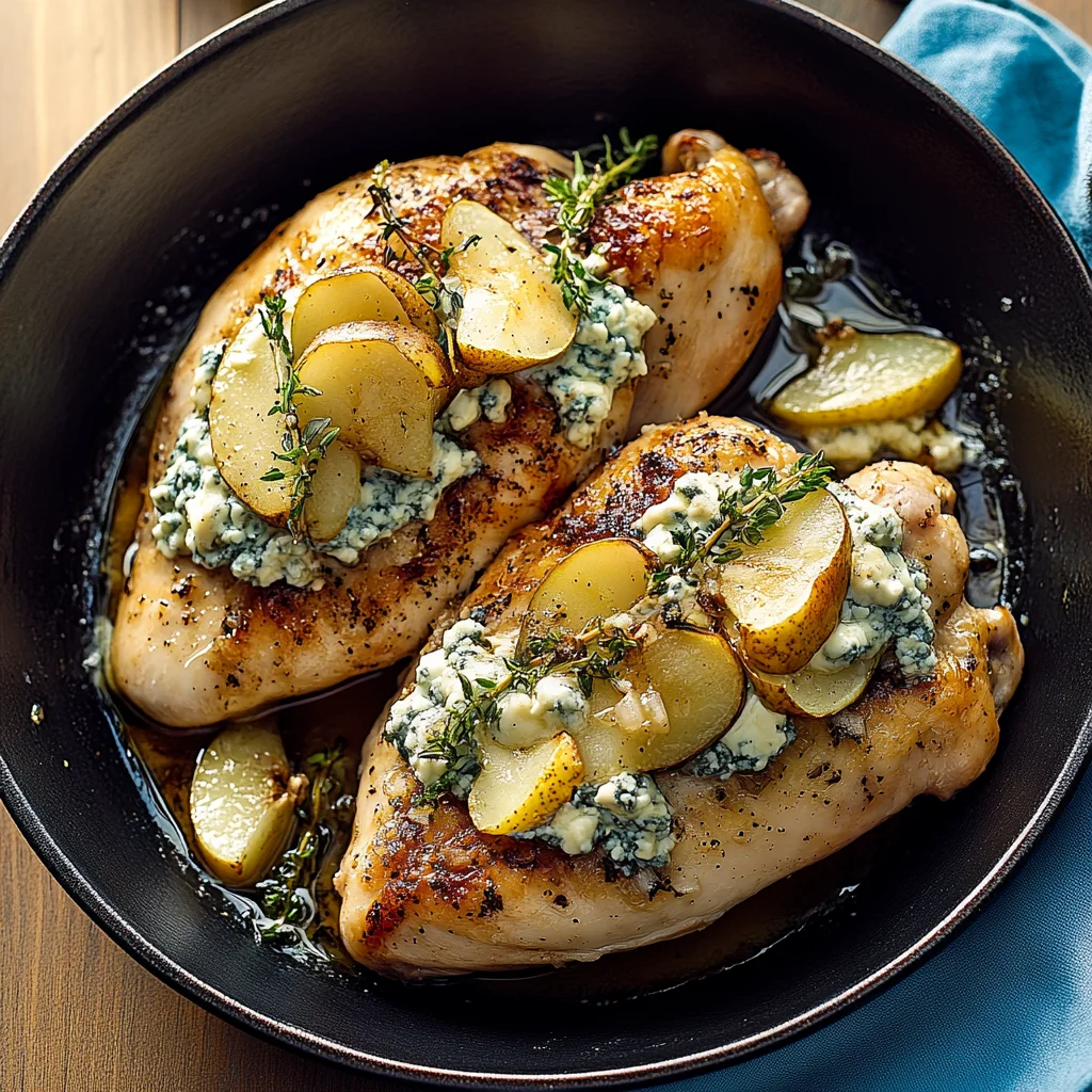 Pear and Gorgonzola Stuffed Chicken