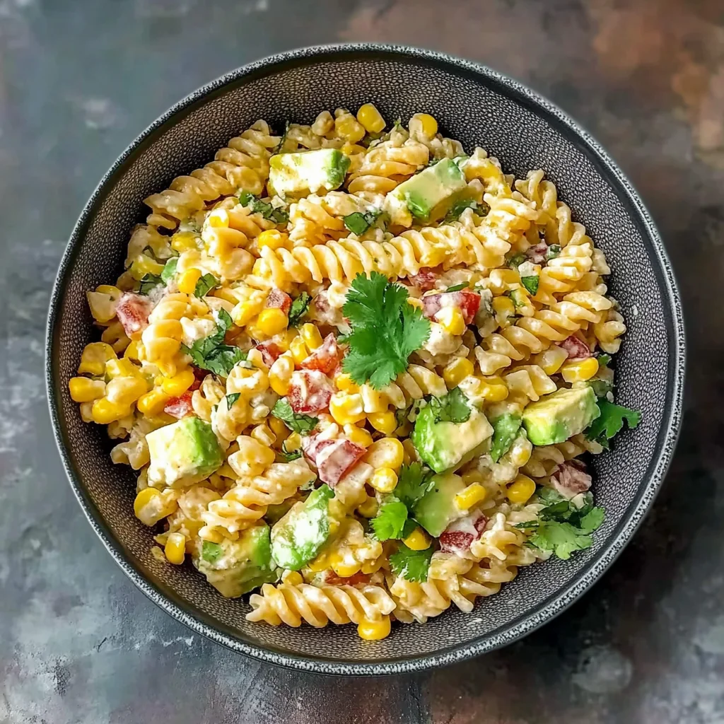 Perfect Mexican Street Corn Pasta Salad - homefoodkitchen