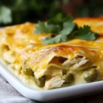 Quick and Easy Green Chile Chicken Enchilada Casserole