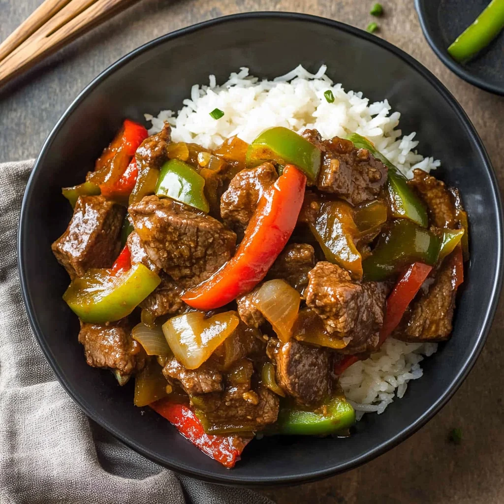 Slow Cooker Pepper Steak Recipe
