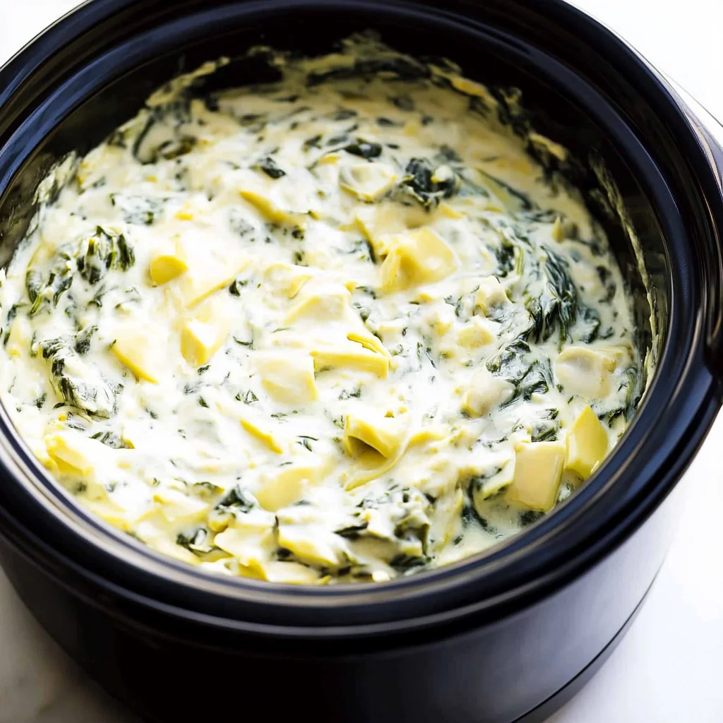 Slow Cooker Spinach Artichoke Dip