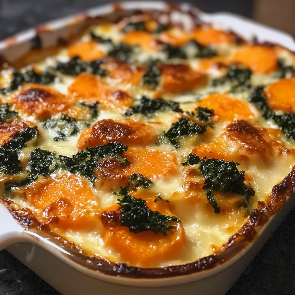 Sweet Potato Kale Gratin is a must-try comfort dish!