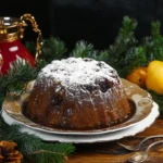 Traditional Plum Pudding with Brandy Butter Sauce