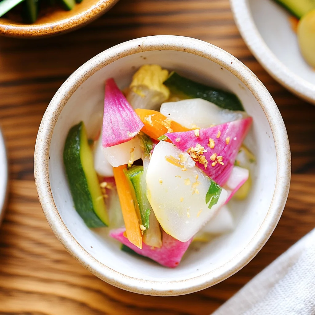 Asazuke (Japanese Lightly Pickled Vegetables)
