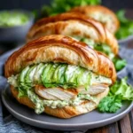 Chicken Caesar Salad Croissant Sandwich